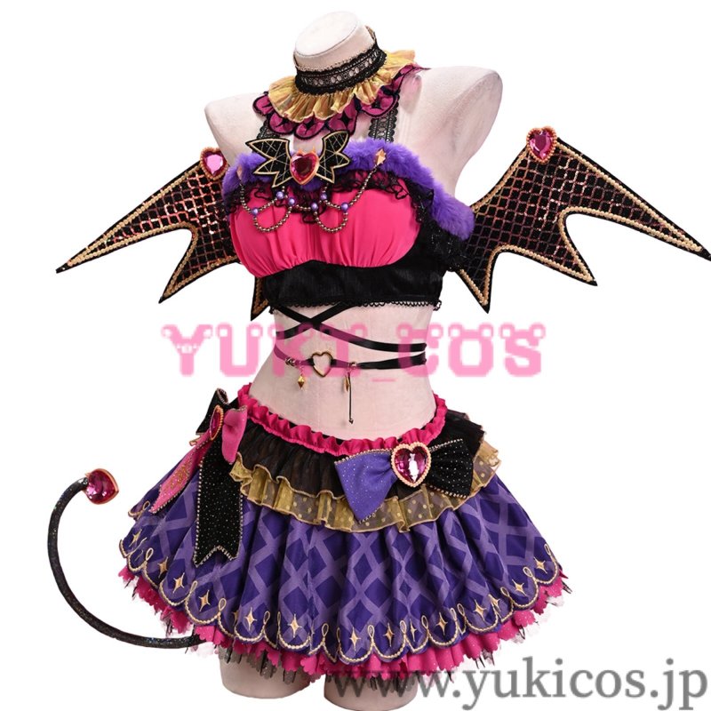 画像4: ラブライブ!　スクールアイドルフェスティバル　Aqours　小悪魔　小原鞠莉 　コスプレ衣装　送料無料 (4)