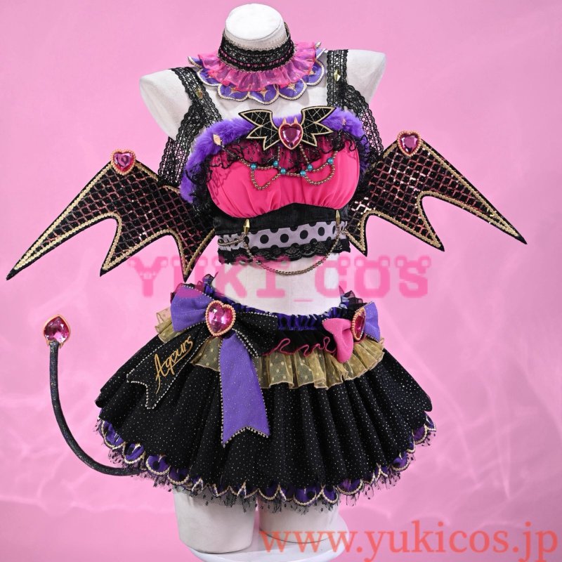 画像1: ラブライブ!　スクールアイドルフェスティバル　Aqours　小悪魔　渡辺曜　コスプレ衣装　送料無料 (1)