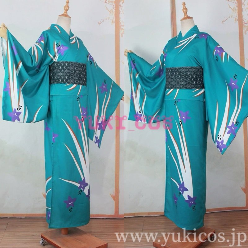 画像4: ブルーアーカイブ　ブルアカ　ブルーアーカイブ × まねきねこコラボ　桐生キキョウ　浴衣　コスプレ衣装　送料無料 (4)