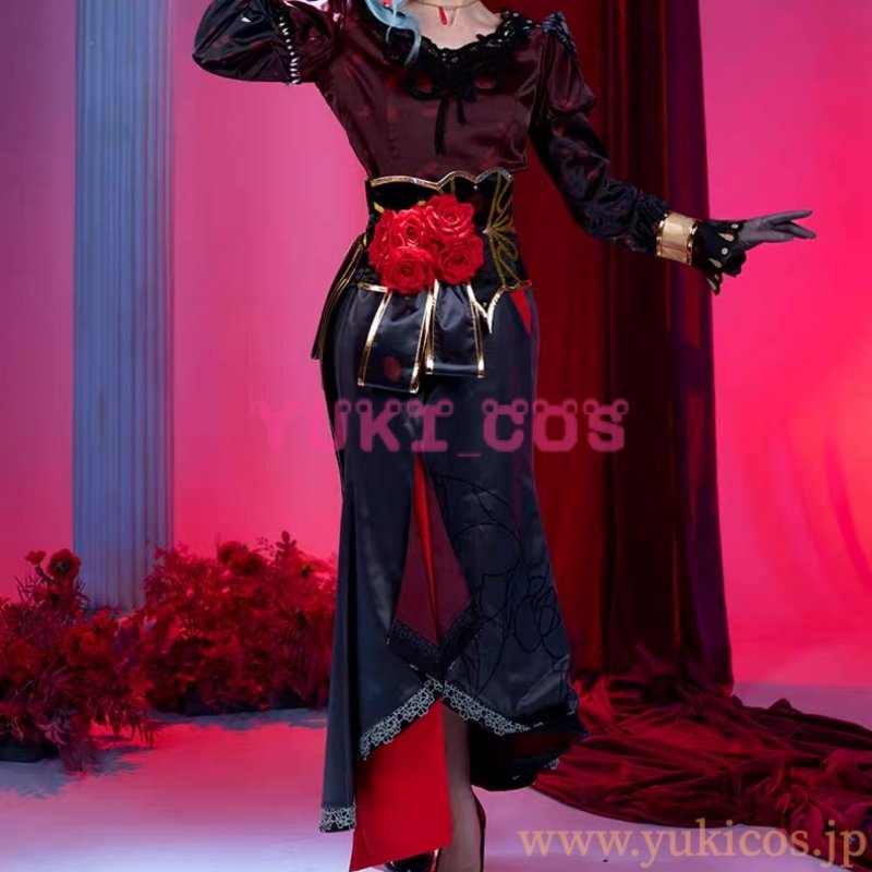 画像1: プロジェクトセカイ　プロセカ　Night sweet mealガチャ　糸の花に見とれて　日野森雫　Night rose-queen　コスプレ衣装　送料無料 (1)