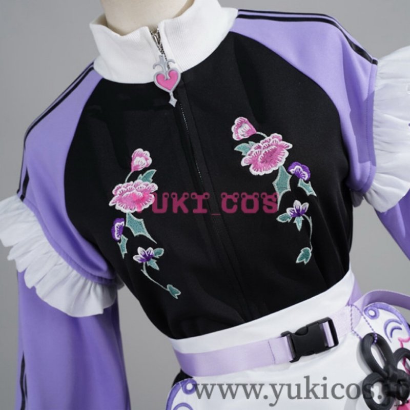 画像5: Vtuber　ホロライブ　常闇トワ　チャイナ風なメイドジャージ新衣装　コスプレ衣装　送料無料 (5)