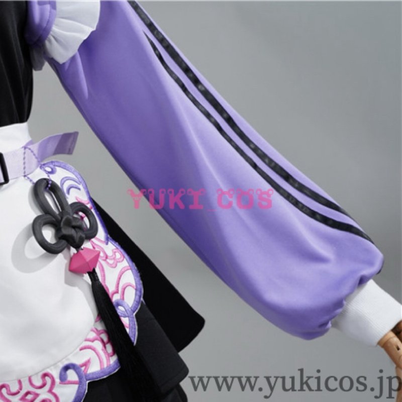 画像7: Vtuber　ホロライブ　常闇トワ　チャイナ風なメイドジャージ新衣装　コスプレ衣装　送料無料 (7)