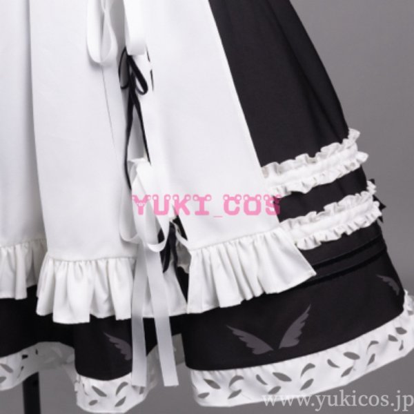 【yuki】メイド服 コスプレ衣装　ホワイト+ブラック　XLサイズ Vtuber にじさんじ 叶 メイド服 コスプレ衣装 送料無料 新バージョン