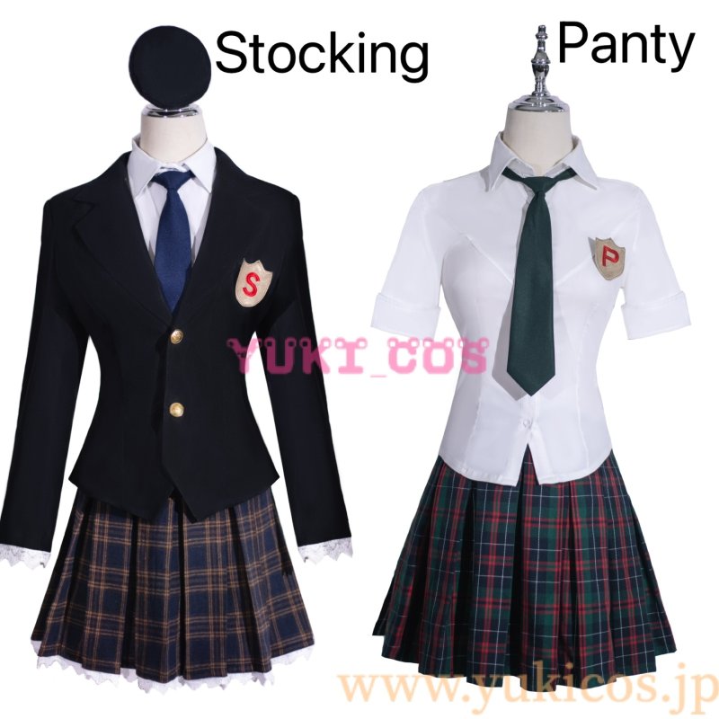 画像1: New Panty & Stocking with Garterbelt　パンティ&ストッキングwithガーターベルト　パンスト　ストッキング　パンティ　School uniform　コスプレ衣装　送料無料 (1)