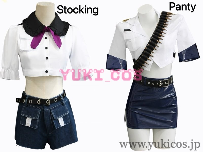 画像1: New Panty & Stocking with Garterbelt　パンティ&ストッキングwithガーターベルト　パンスト　ストッキング　パンティ　Zombie cop　コスプレ衣装　送料無料 (1)