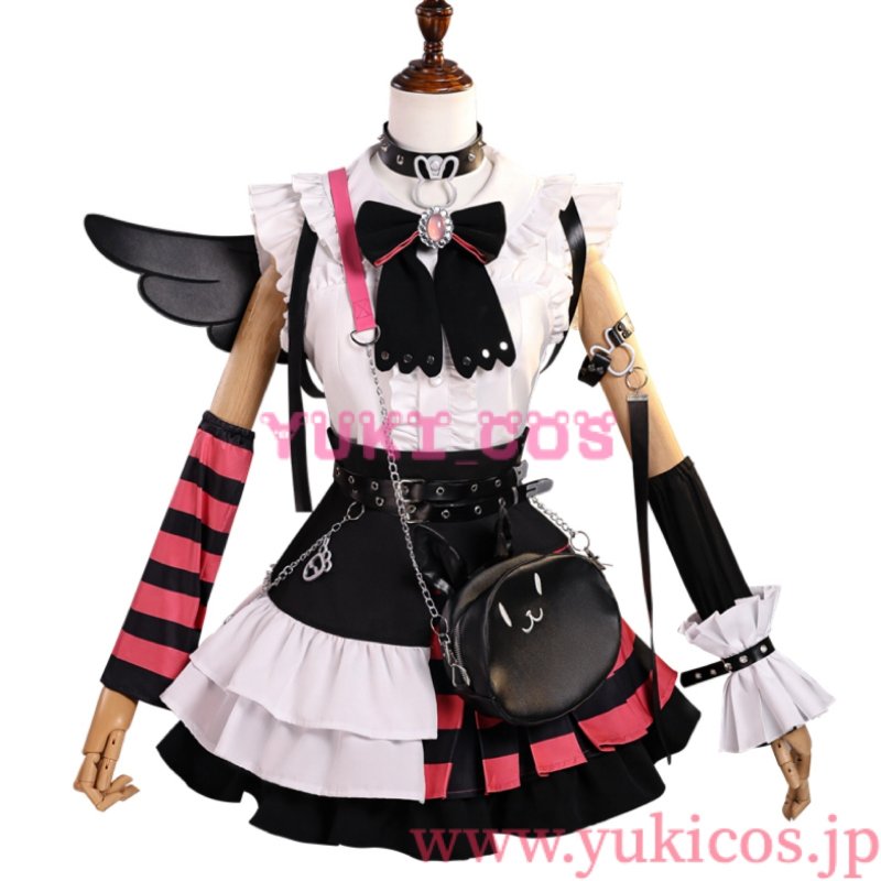 画像1: Vtuber　ホロライブ　兎田ぺこら　堕天使パンク風衣装　コスプレ衣装　送料無料 　 (1)