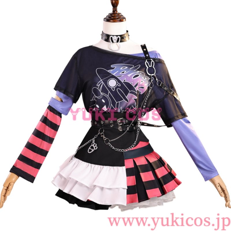 画像5: Vtuber　ホロライブ　兎田ぺこら　堕天使パンク風衣装　コスプレ衣装　送料無料 　 (5)