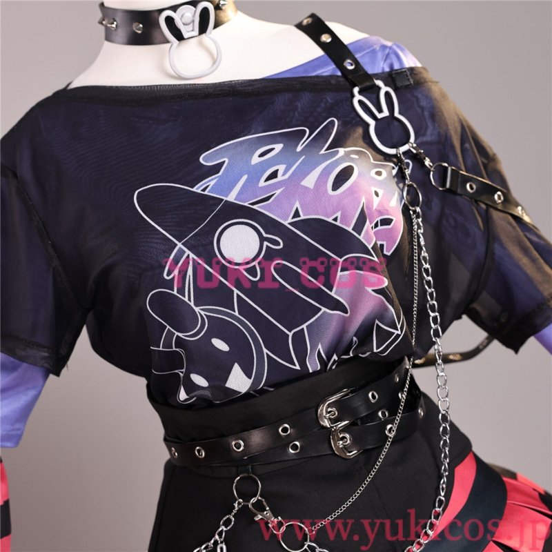 画像12: Vtuber　ホロライブ　兎田ぺこら　堕天使パンク風衣装　コスプレ衣装　送料無料 　 (12)