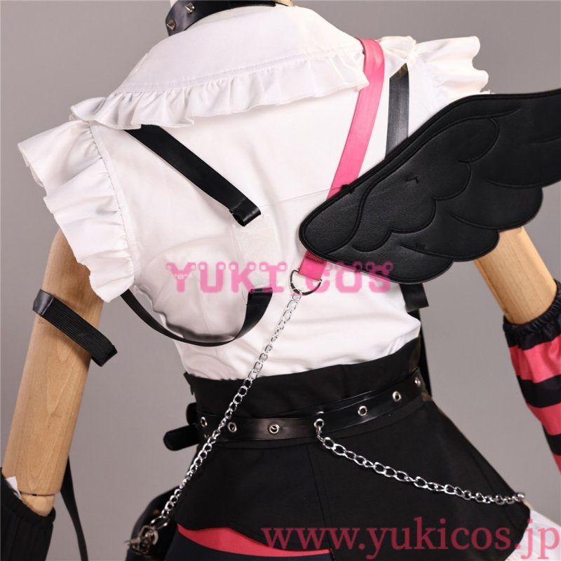 画像10: Vtuber　ホロライブ　兎田ぺこら　堕天使パンク風衣装　コスプレ衣装　送料無料 　 (10)