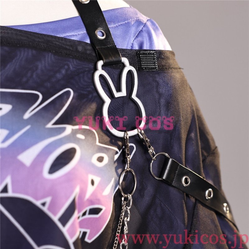 画像13: Vtuber　ホロライブ　兎田ぺこら　堕天使パンク風衣装　コスプレ衣装　送料無料 　 (13)