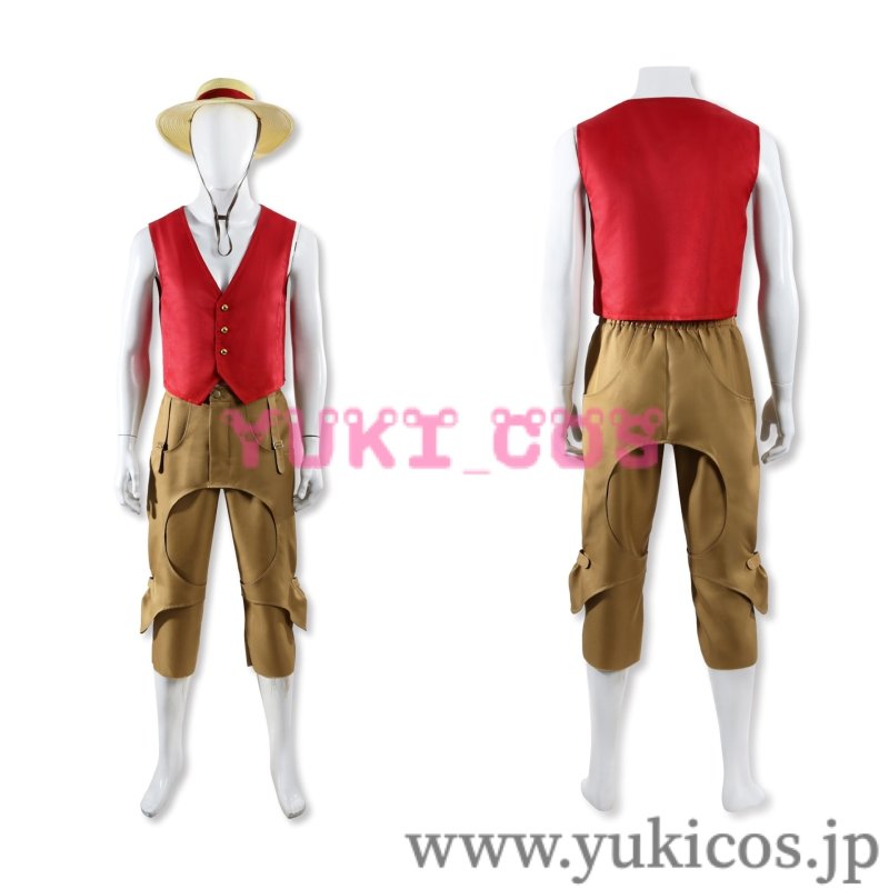 画像1: Netflixシリーズ実写版ONE PIECE　ワンピースシーズン2　ルフィ　コスプレ衣装　送料無料 (1)