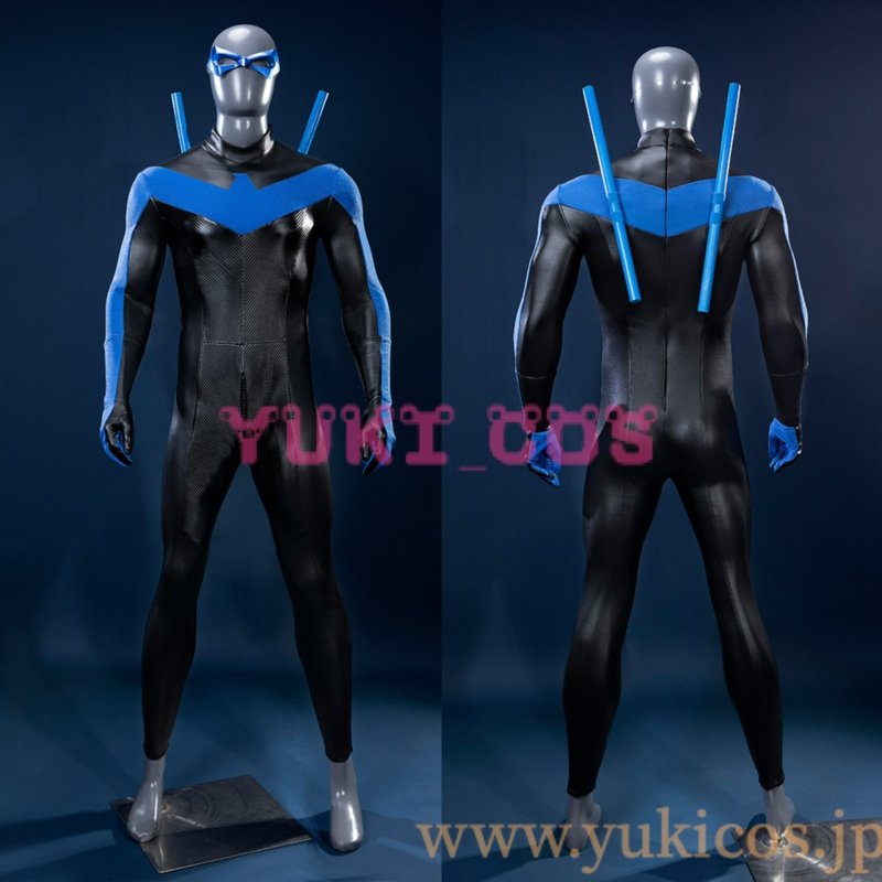画像1: バットマン　ディック・グレイソン　Nightwing　ナイトウィング　コスプレ衣装　送料無料 (1)