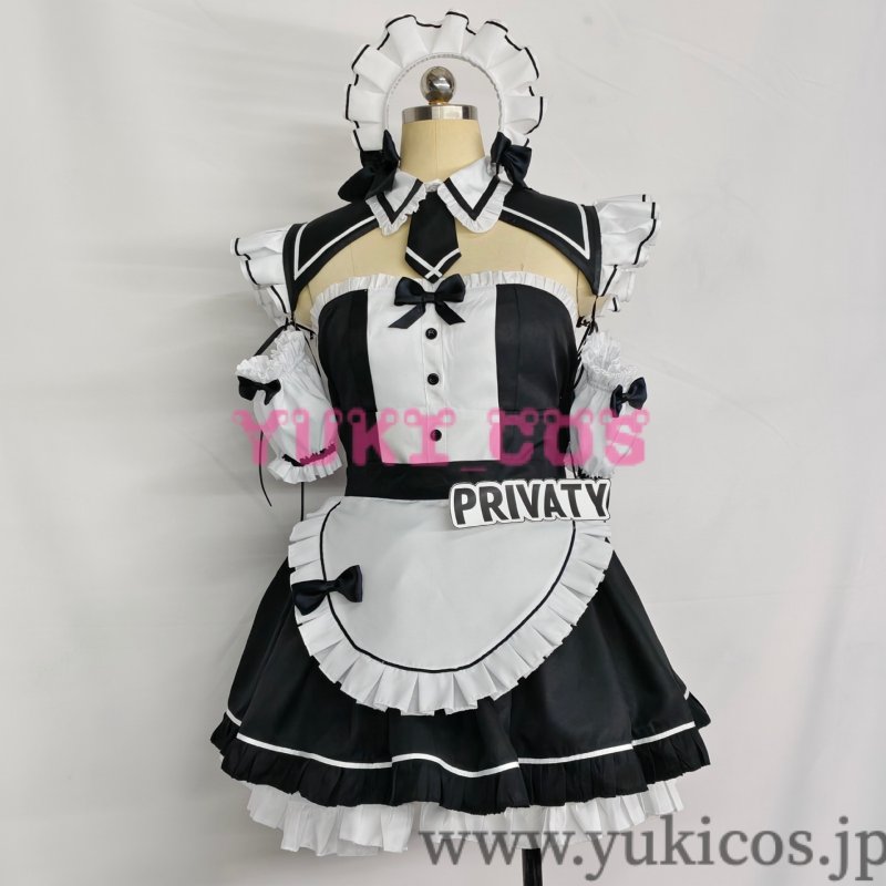 画像1: 勝利の女神：NIKKE　ニケ　スイートメイドコラボカフェ　プリバティ　メイド服　コスプレ衣装　送料無料 (1)