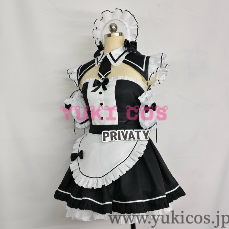 画像3: 勝利の女神：NIKKE　ニケ　スイートメイドコラボカフェ　プリバティ　メイド服　コスプレ衣装　送料無料 (3)