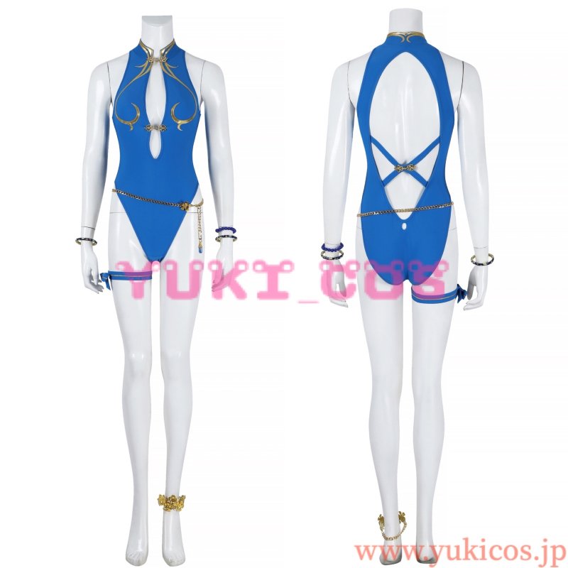 画像1: ストリートファイターV　春麗　チュンリー　水着　コスプレ衣装　送料無料 (1)