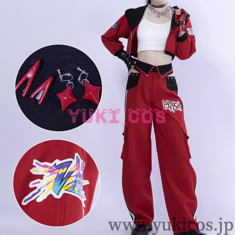画像1: プロジェクトセカイ　プロセカ　Proof the REDガチャ　垣間見えた牙　白石杏 　Leave a mark　コスプレ衣装　送料無料 (1)