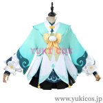 画像1: 原神　げんしん　Yaoyao　瑶瑶　ヨォーヨ　竹林に響く雨音　Rainlit Bamboo Reverie　Lantern Rite 2026　コスプレ衣装　送料無料 (1)