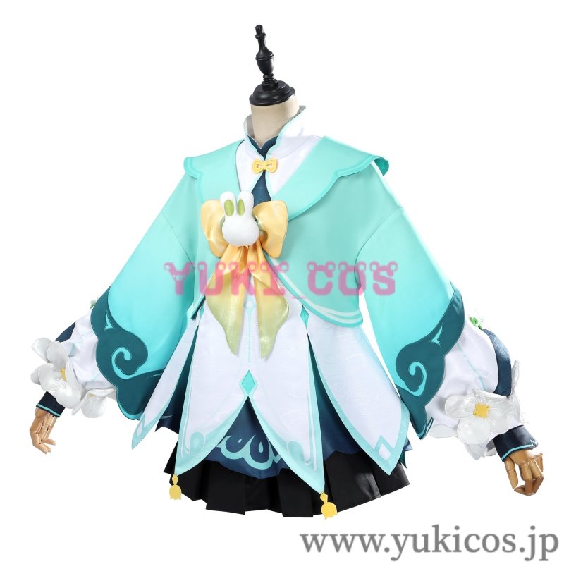 画像4: 原神　げんしん　Yaoyao　瑶瑶　ヨォーヨ　竹林に響く雨音　Rainlit Bamboo Reverie　Lantern Rite 2026　コスプレ衣装　送料無料 (4)