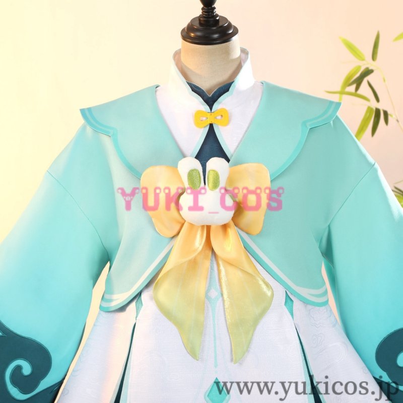 画像6: 原神　げんしん　Yaoyao　瑶瑶　ヨォーヨ　竹林に響く雨音　Rainlit Bamboo Reverie　Lantern Rite 2026　コスプレ衣装　送料無料 (6)