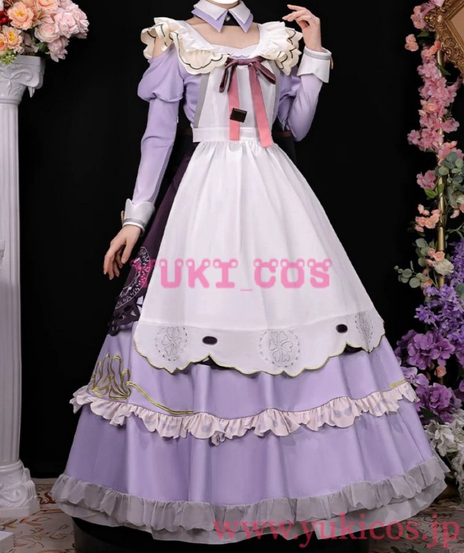 画像1: プロジェクトセカイ　プロセカ　A sweet afternoonガチャ　楽しい腹の探り合い　暁山瑞希　Sugary Maid　コスプレ衣装　送料無料 (1)