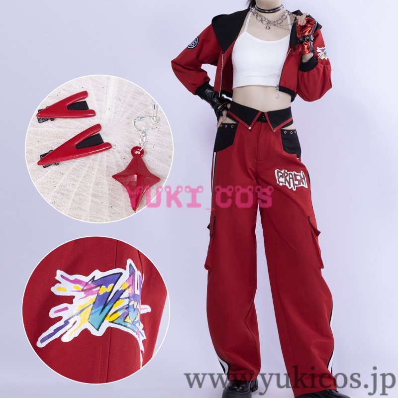 画像1: プロジェクトセカイ　プロセカ　Proof the REDガチャ　垣間見えた牙　白石杏 　Leave a mark　コスプレ衣装　送料無料 (1)
