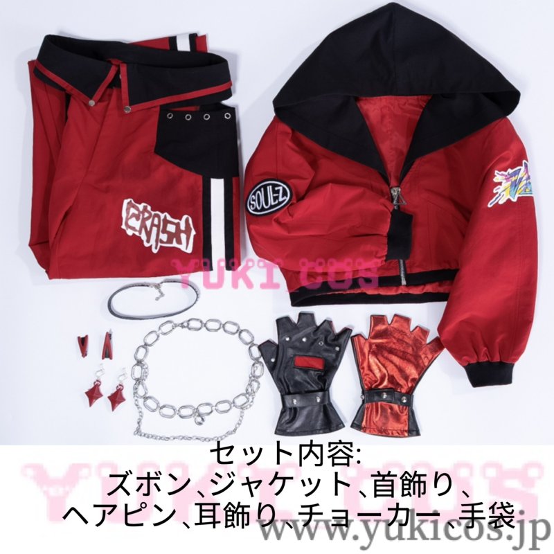 画像2: プロジェクトセカイ　プロセカ　Proof the REDガチャ　垣間見えた牙　白石杏 　Leave a mark　コスプレ衣装　送料無料 (2)