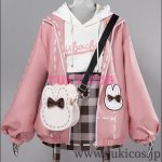 画像1: プロジェクトセカイ　プロセカ　おさんぽうさちゃんコーデ　お出かけ服　コスプレ衣装　送料無料 　 (1)