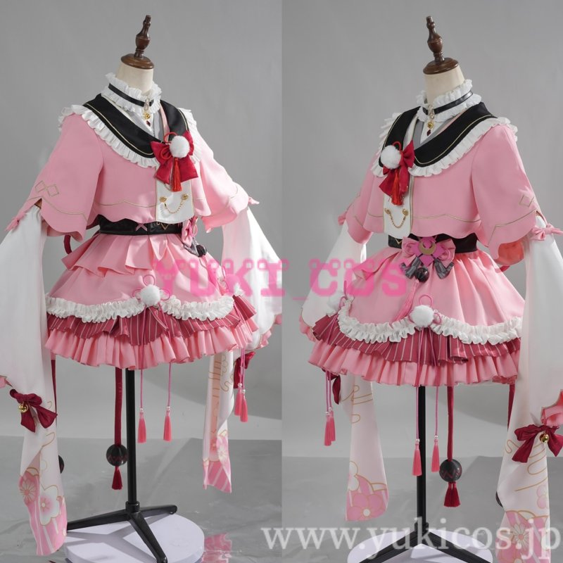 画像4: Vtuber　ホロライブ　Nakiri Ayame　百鬼あやめ　和風メイド衣装　コスプレ衣装　送料無料 (4)