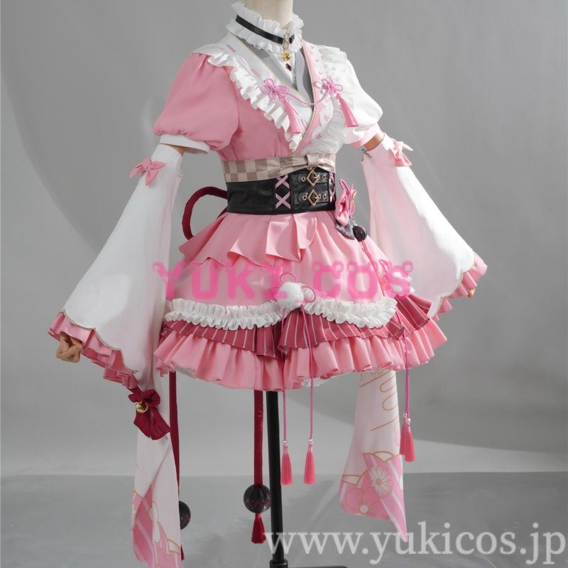 画像6: Vtuber　ホロライブ　Nakiri Ayame　百鬼あやめ　和風メイド衣装　コスプレ衣装　送料無料 (6)