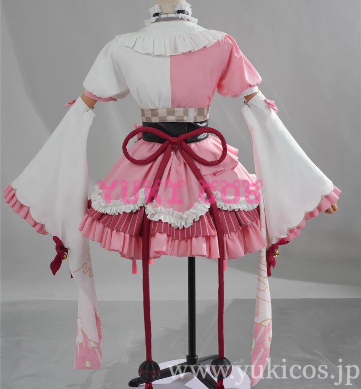 画像7: Vtuber　ホロライブ　Nakiri Ayame　百鬼あやめ　和風メイド衣装　コスプレ衣装　送料無料 (7)