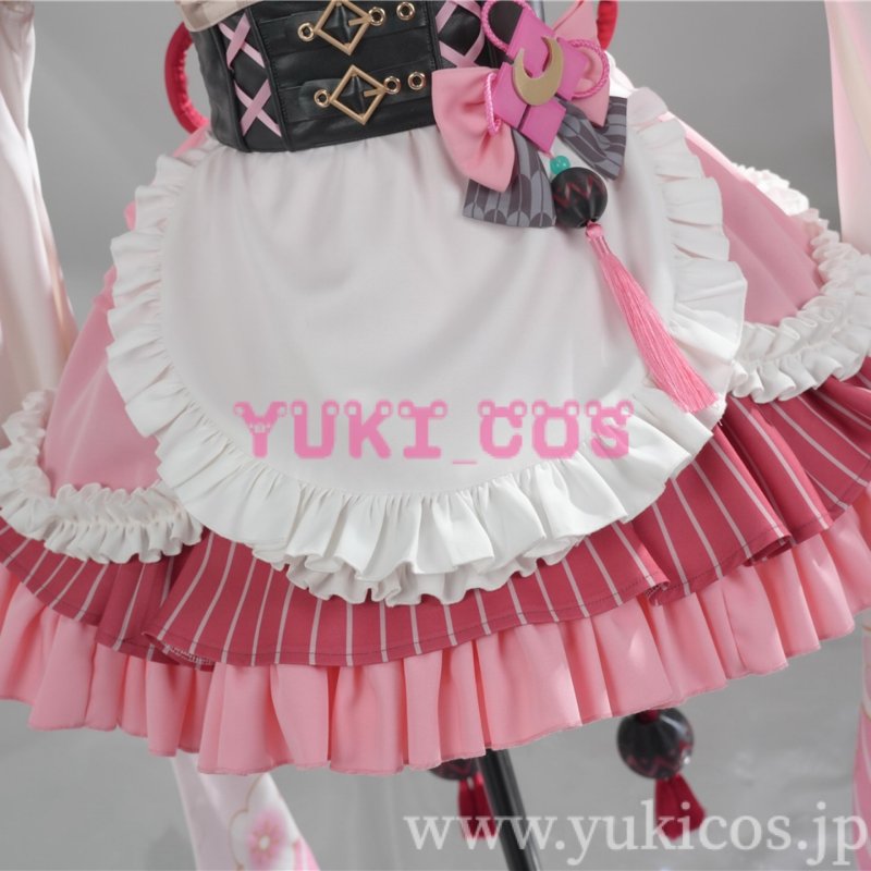 画像17: Vtuber　ホロライブ　Nakiri Ayame　百鬼あやめ　和風メイド衣装　コスプレ衣装　送料無料 (17)