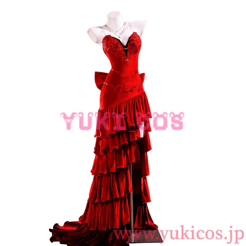 画像1: ファイナルファンタジーVII　Final Fantasy VII　FF7　Aerith　エアリス　コスプレ衣装　送料無料 (1)