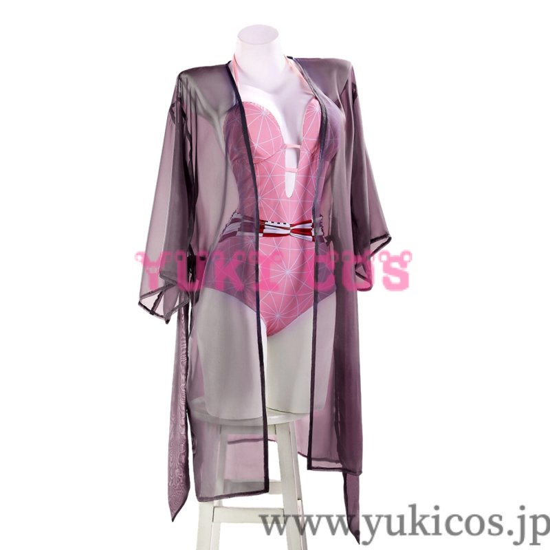 画像1: 鬼滅の刃　竈門禰豆子　かまどねずこ　水着　コスプレ衣装　送料無料 (1)