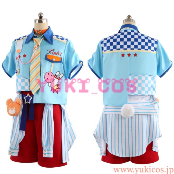も*点様 あんスタ月永レオコスプレ クマクマレスQ衣装 ウィッグ肉球グローブ付き あんさんぶるスターズ！！ あんスタ クマクマレスQ 仁兎なずな 月永